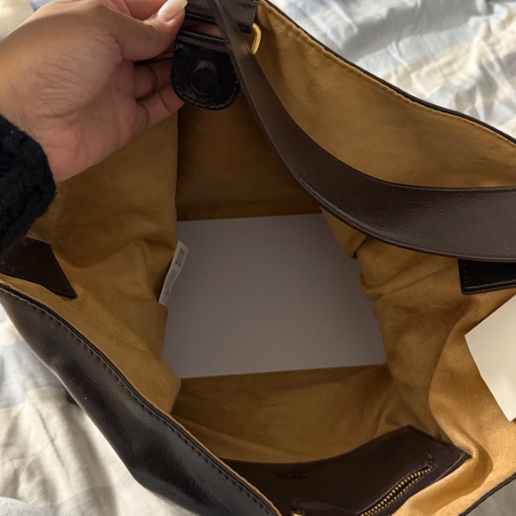 Zara Dark Brown Leather Hobo Bag - Picture 5 of 5